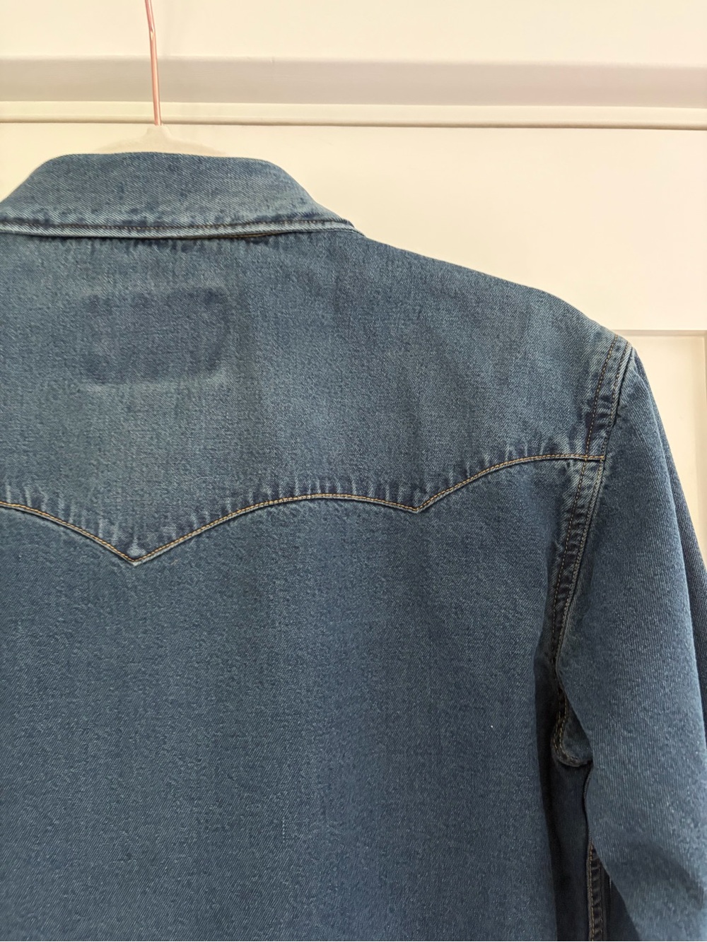 Polo Ralph Lauren Denim Western Shirt Women’s 100% Cotton Blue SZ L - Picture 6 of 8